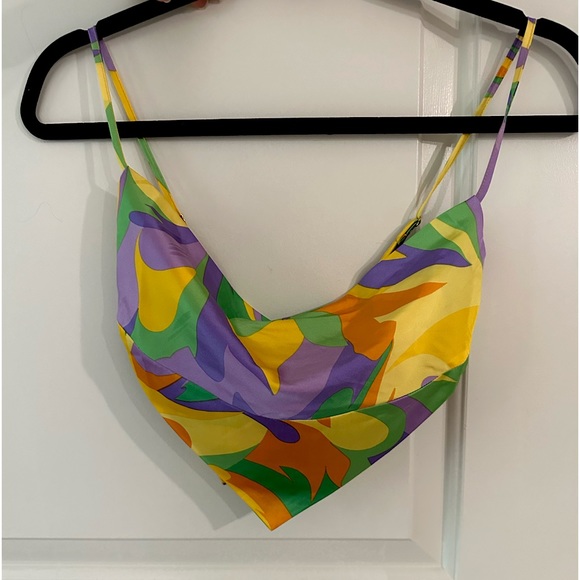 Weworewhat- Multicolored Adjustable Tie Top - Picture 1 of 2